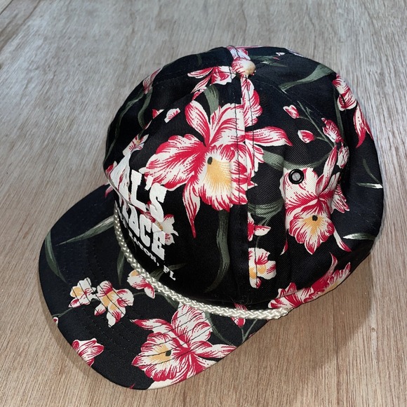 Vintage Floral Mel's Place Boca Raton Florida Trucker Rope Mesh Cap Hat Snapback - Picture 2 of 6